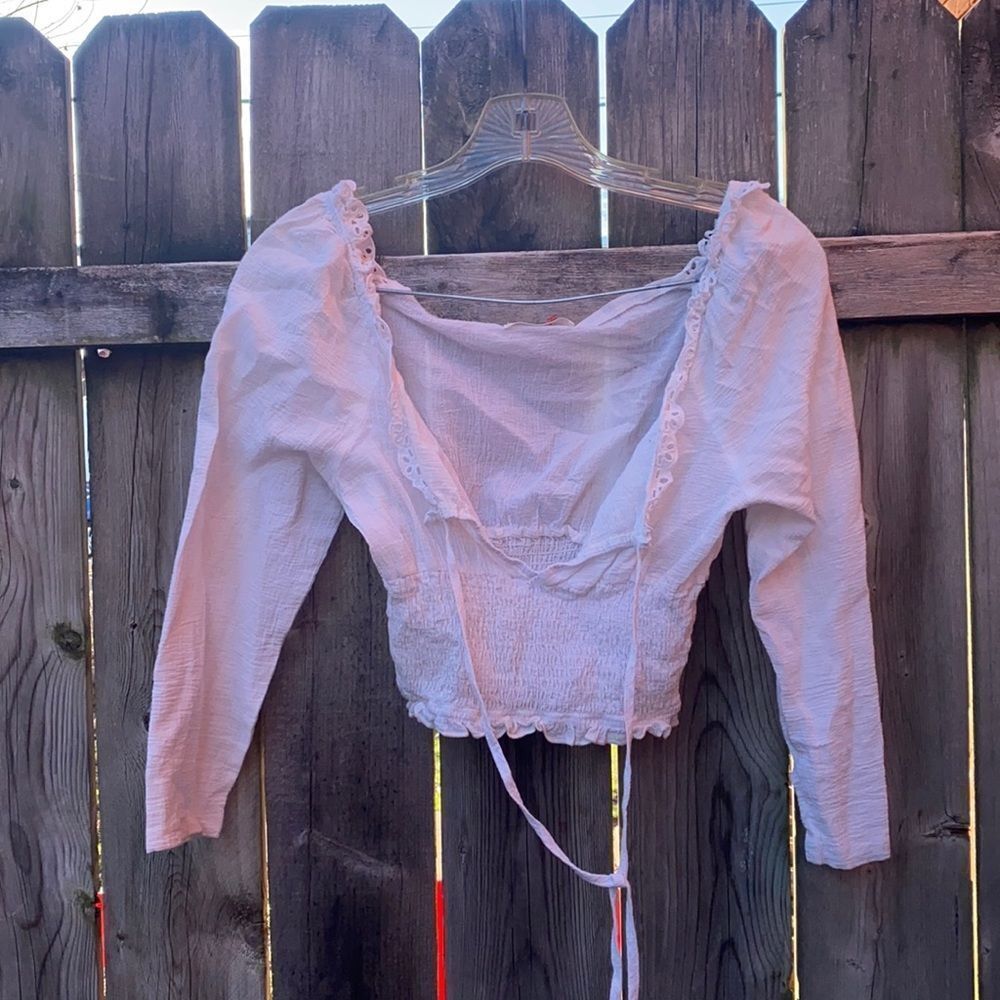 Crop peasant blouse sz. 4